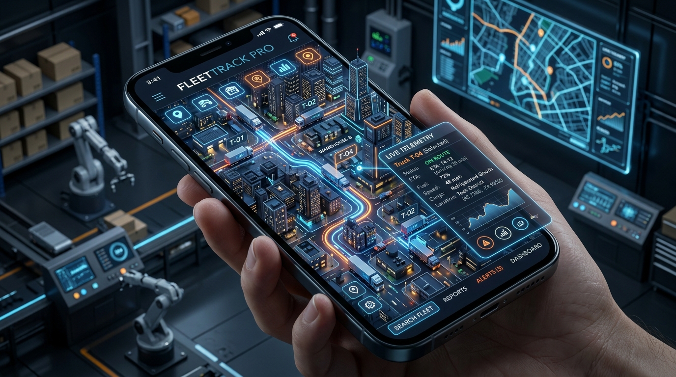 Lojistik, Sevkiyat ve Filo Yönetimi Mobil Uygulaması Yaptırma: Canlı GPS ve Rota Optimizasyonu